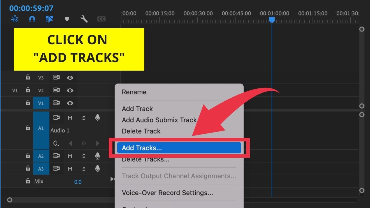 Step 2 Select "Add Tracks".